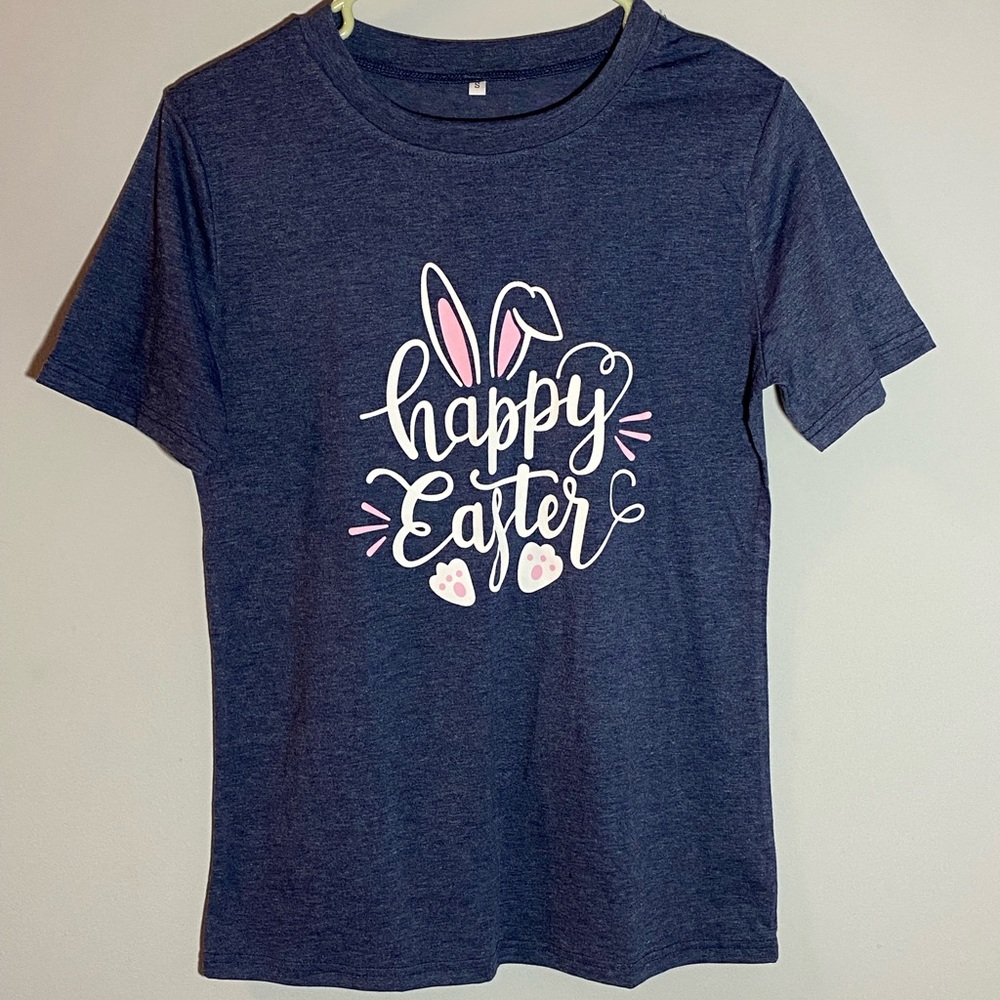 NWOT Size‎ Small Blue Denim color
Happy Easter T~ Shirt